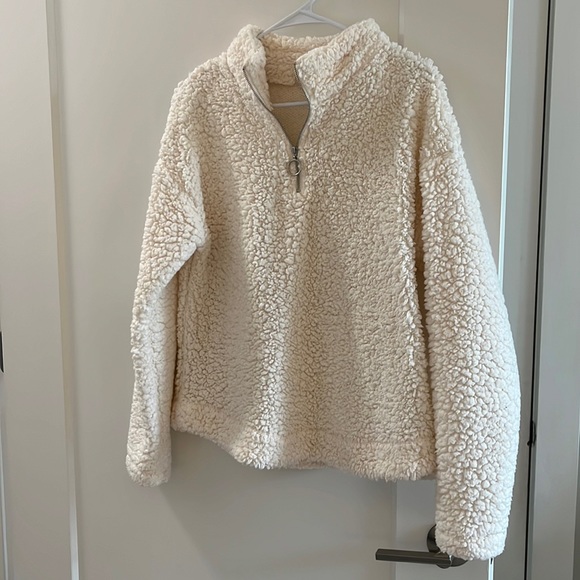 Jenny Boston Sherpa pullover quarter zip - Picture 1 of 2